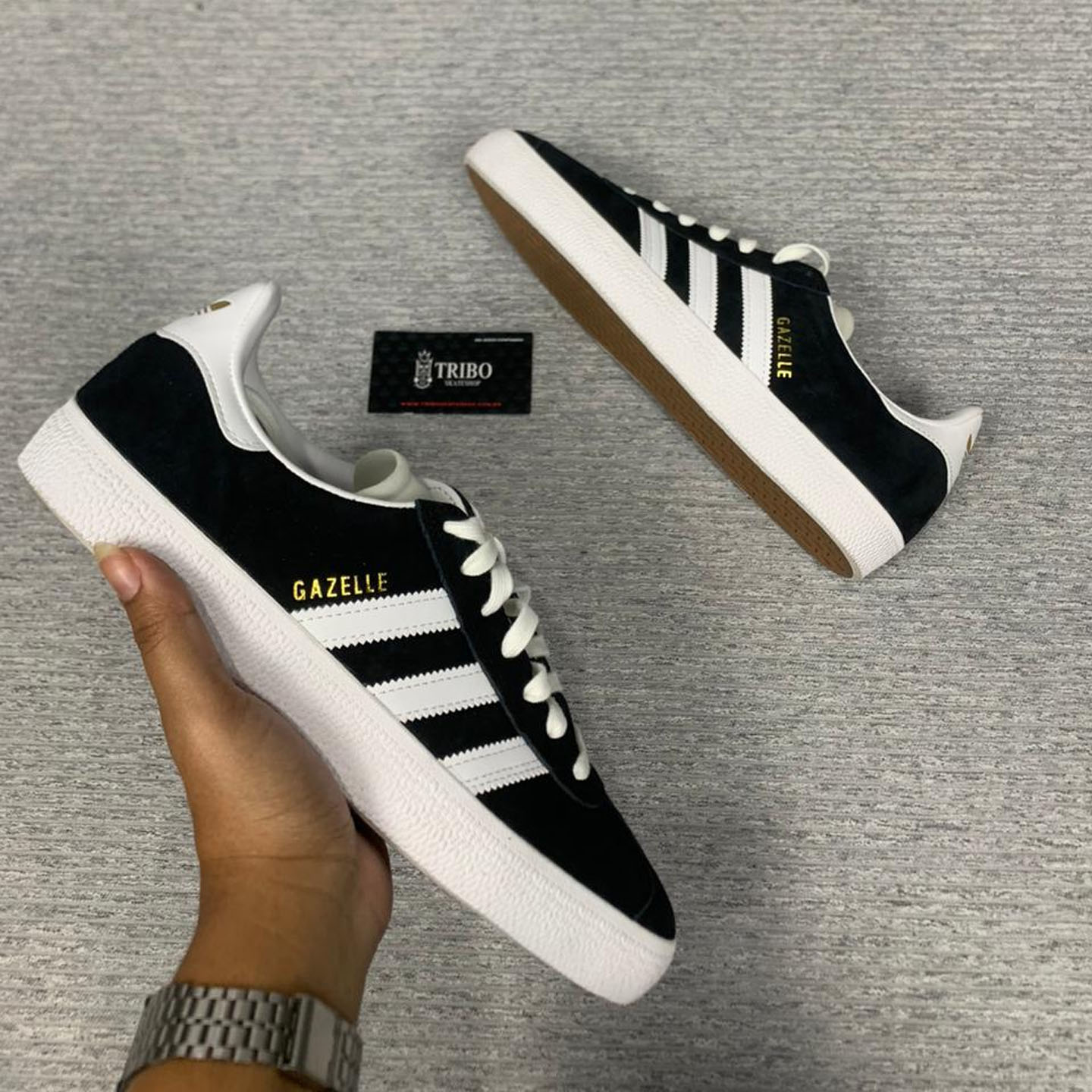 Tnis Adidas Gazelle Adv Preto/Branco